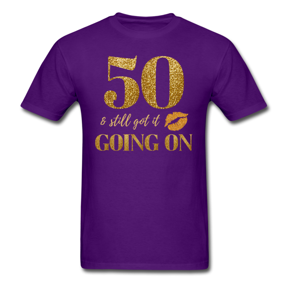 50 STILL GOING UNISEX SHIRT - purple
