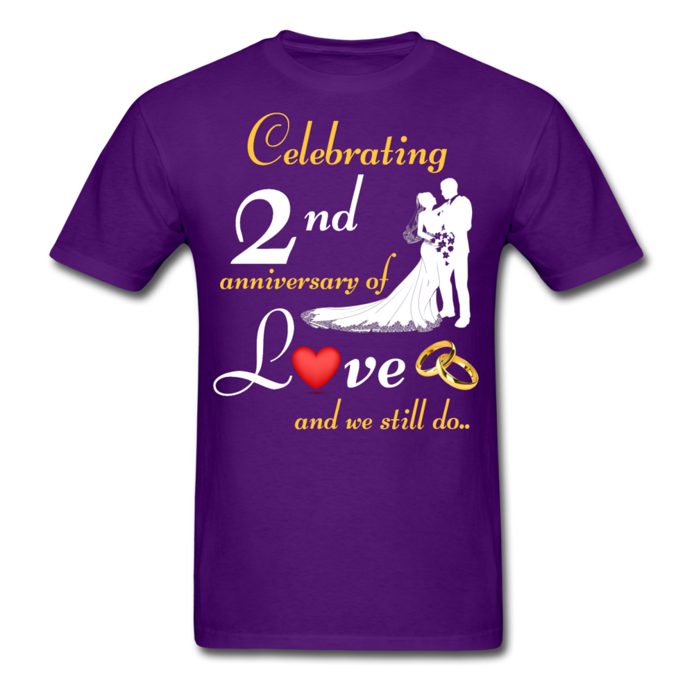 2ND ANNIVERSARY COUPLE SHIRT - purple