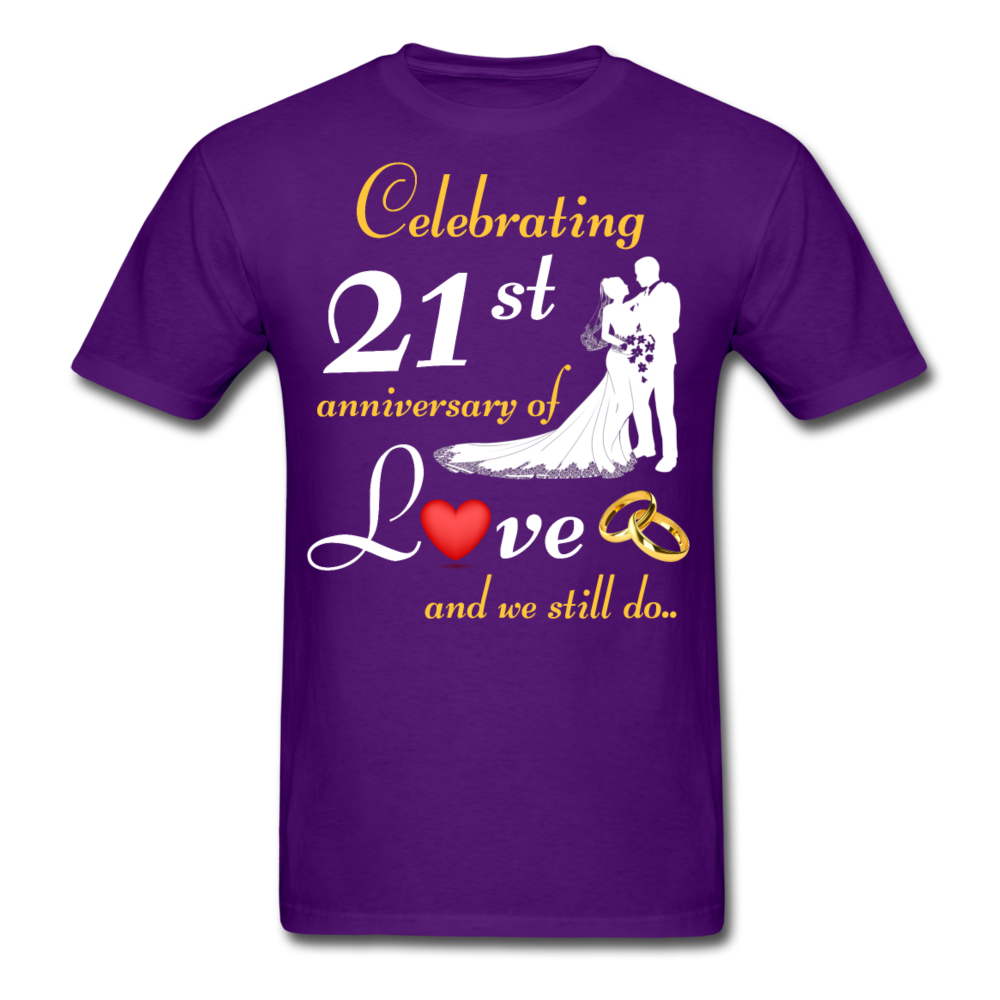 21ST ANNIVERSARY COUPLE SHIRT - purple