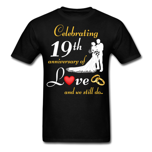 19TH ANNIVERSARY COUPLE SHIRT - black