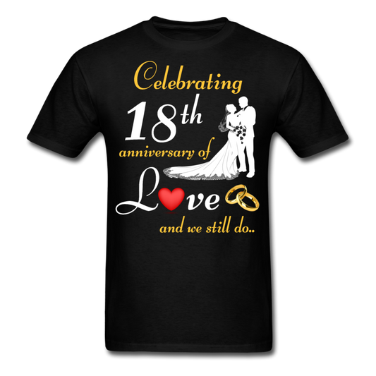 18TH ANNIVERSARY COUPLE SHIRT - black
