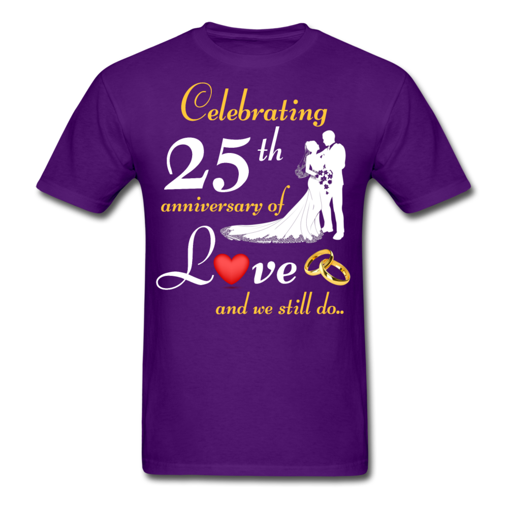 25TH ANNIVERSARY COUPLE SHIRT - purple