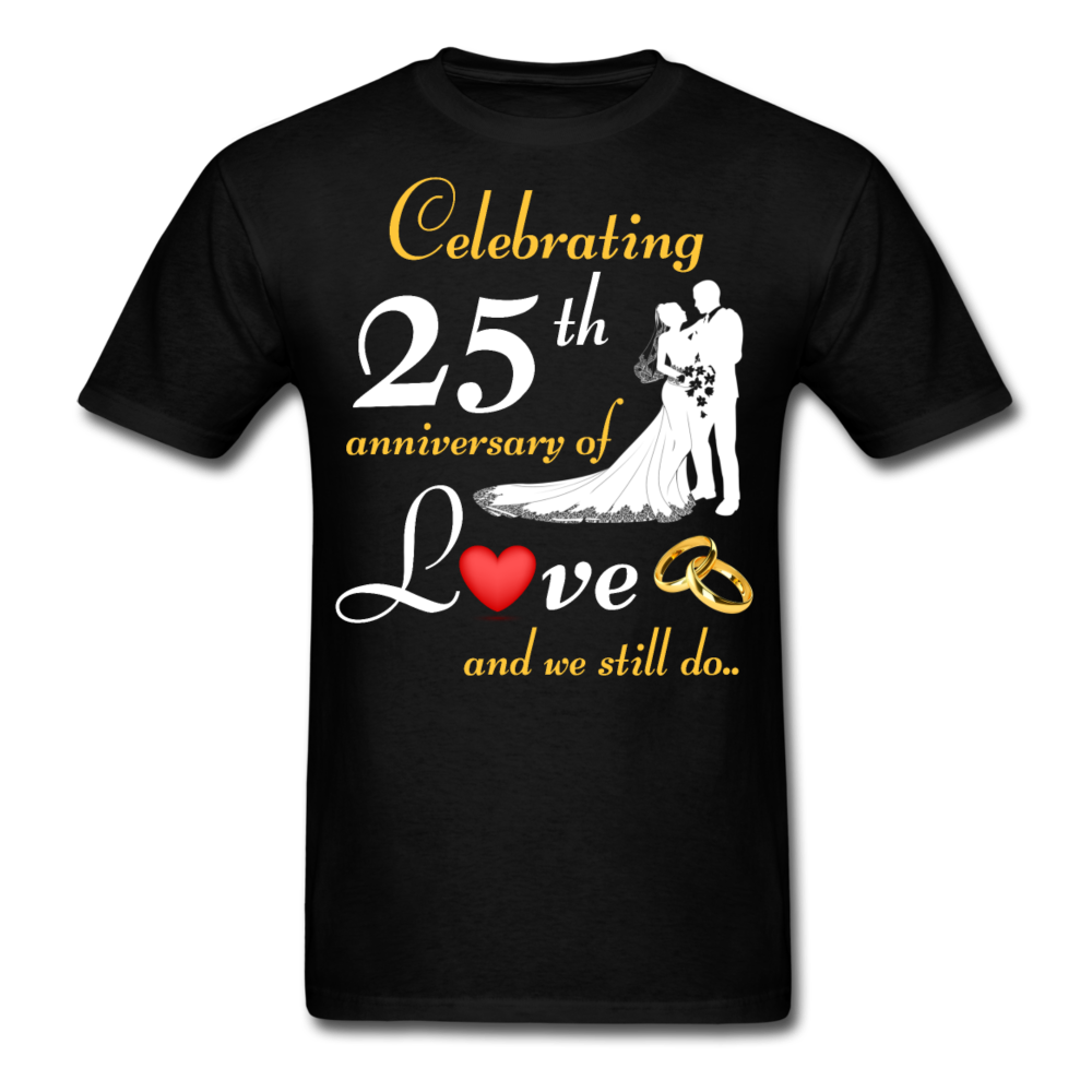 25TH ANNIVERSARY COUPLE SHIRT - black
