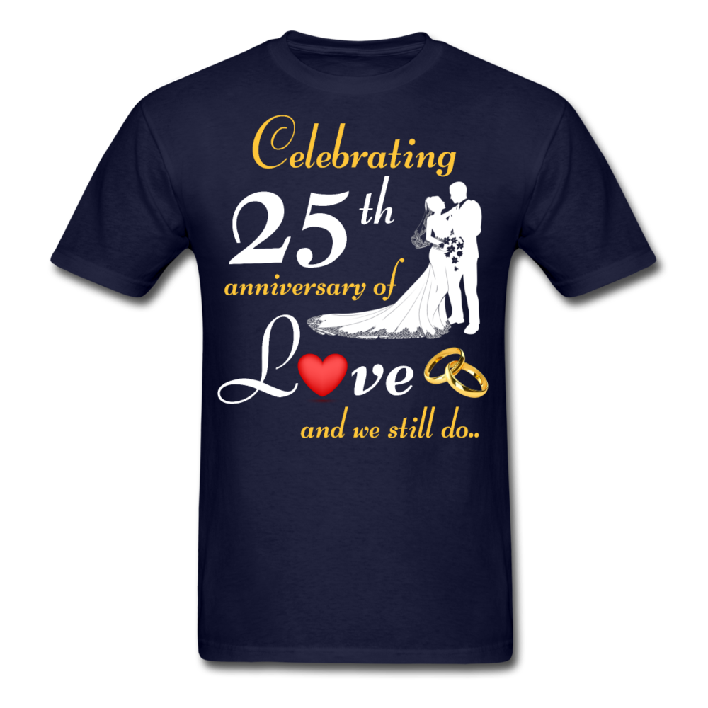 25TH ANNIVERSARY COUPLE SHIRT - navy