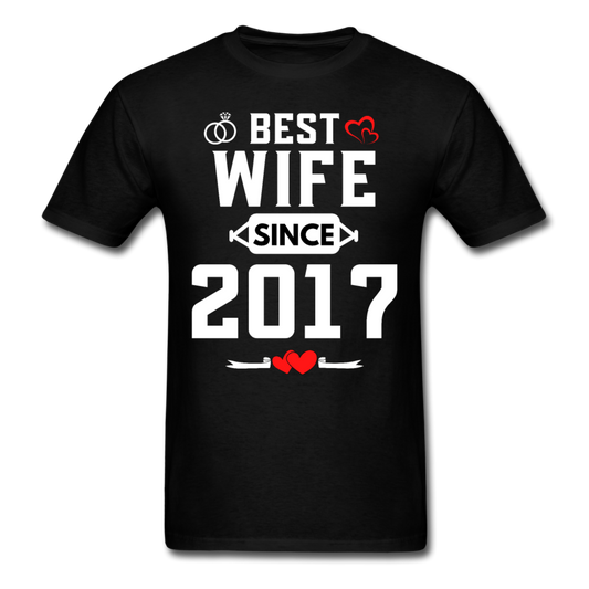 BEST WIFE 2017 UNISEX SHIRT - black