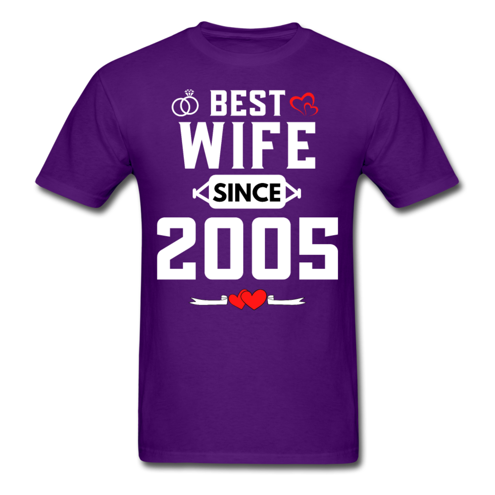 BEST WIFE 2005 UNISEX SHIRT - purple