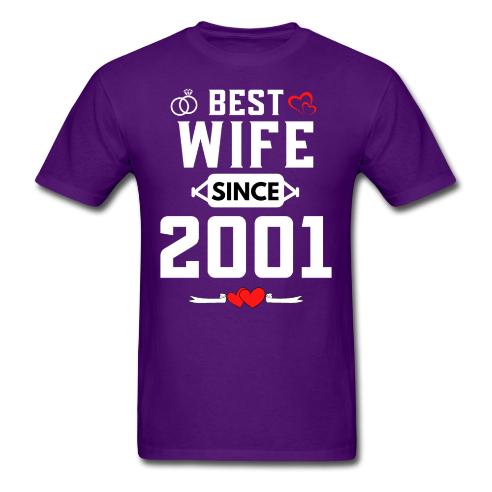 BEST WIFE 2001 UNISEX SHIRT - purple