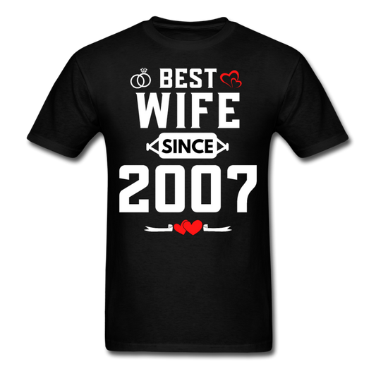 BEST WIFE 2007 UNISEX SHIRT - black