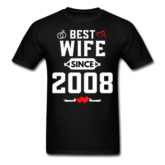 BEST WIFE 2008 UNISEX SHIRT - black