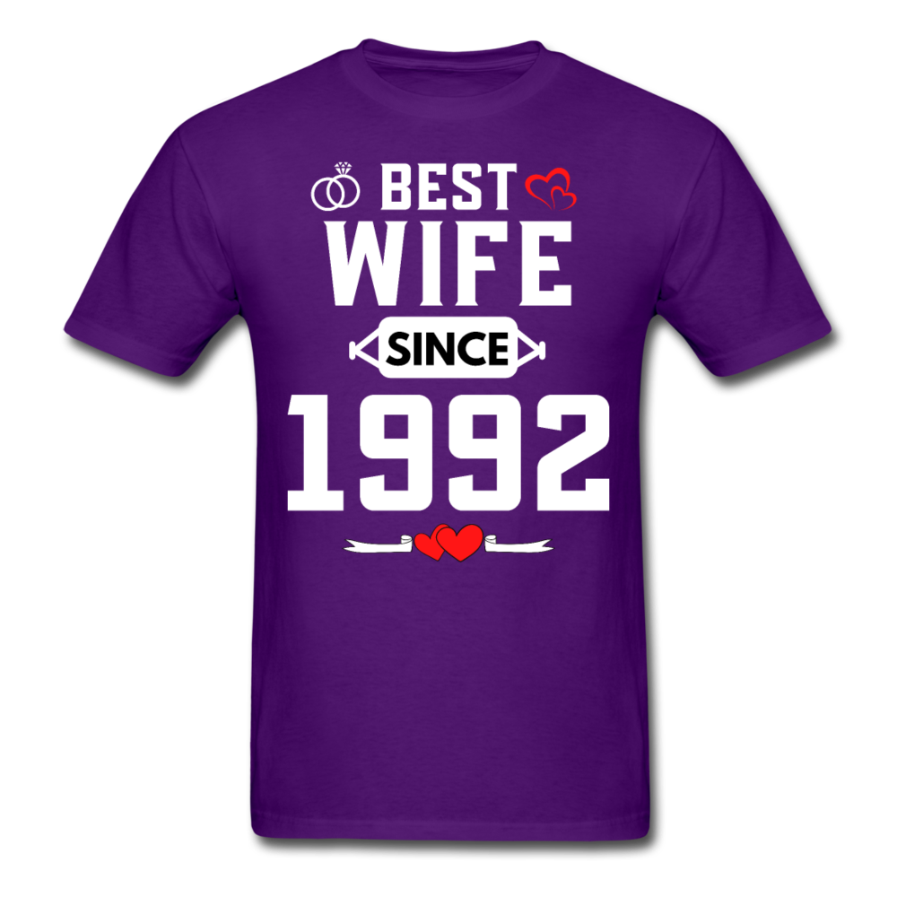 BEST WIFE 1992 UNISEX SHIRT - purple