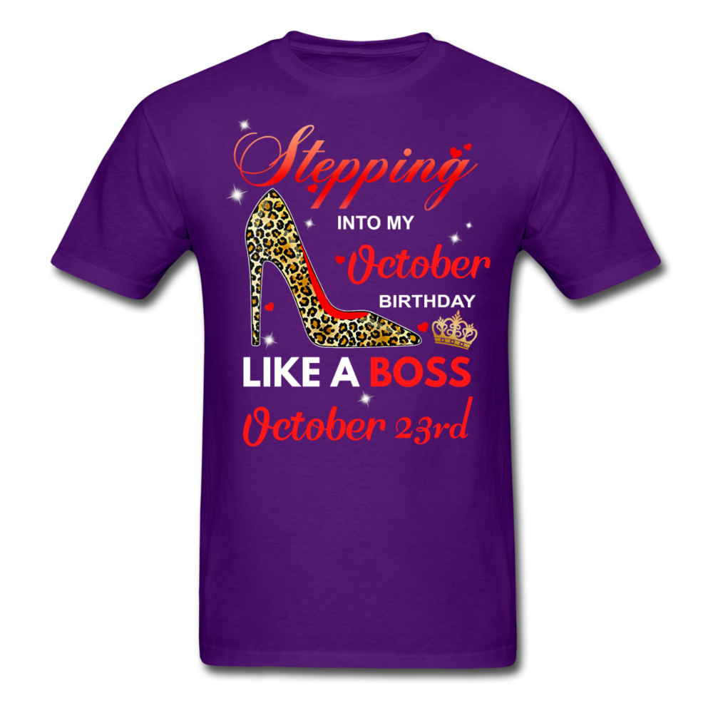 BOSS 23RD OCTOBER UNISEX SHIRT - purple
