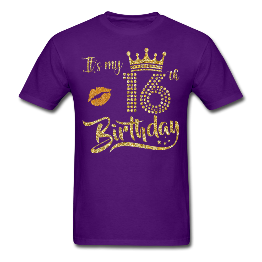 MY 16TH BIRTHDAY UNISEX SHIRT - purple