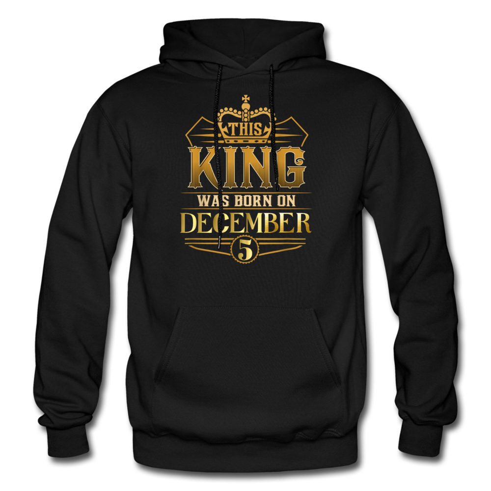KING 5 DECEMBER HOODIE - black
