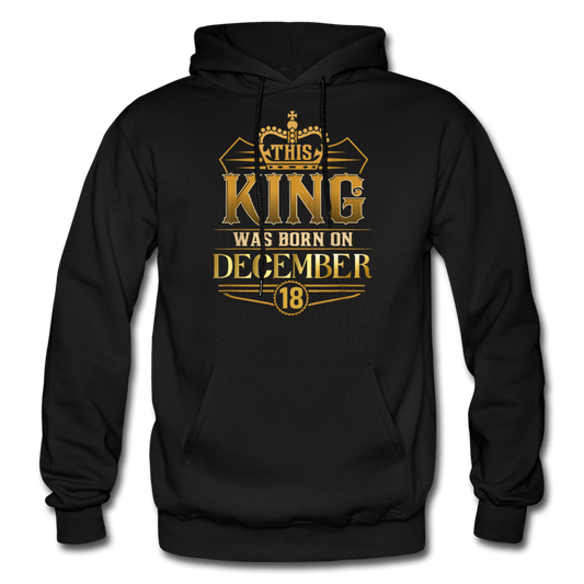 KING 18TH DECEMBER HOODIE - black