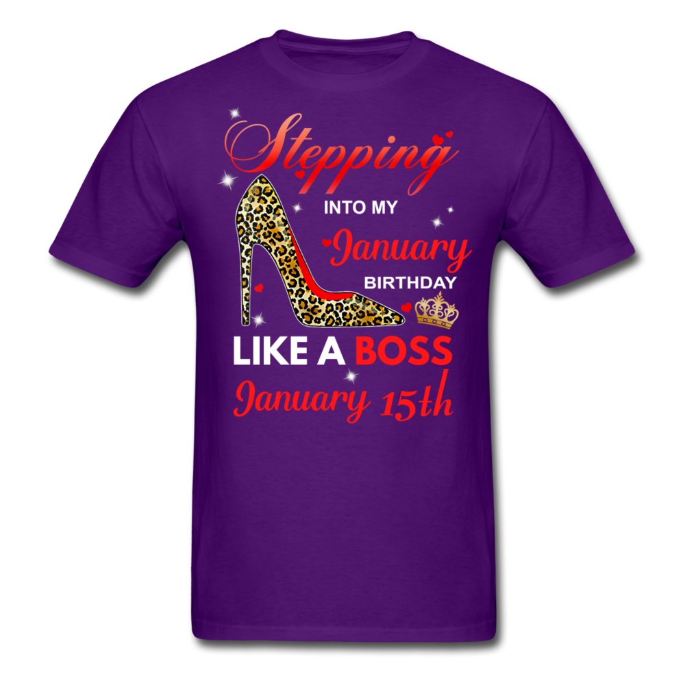 BOSS 15TH JANUARY UNISEX SHIRT - purple