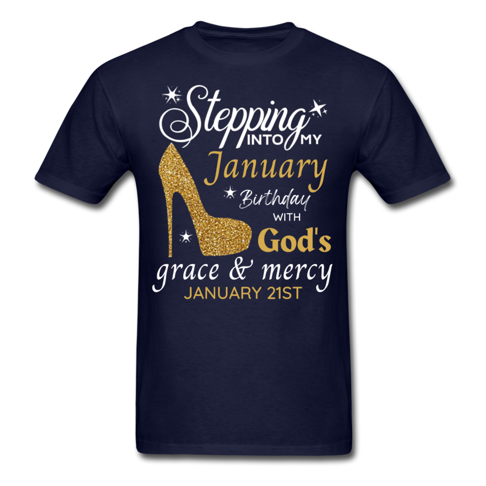 JANUARY 21ST GRACE UNISEX SHIRT - navy