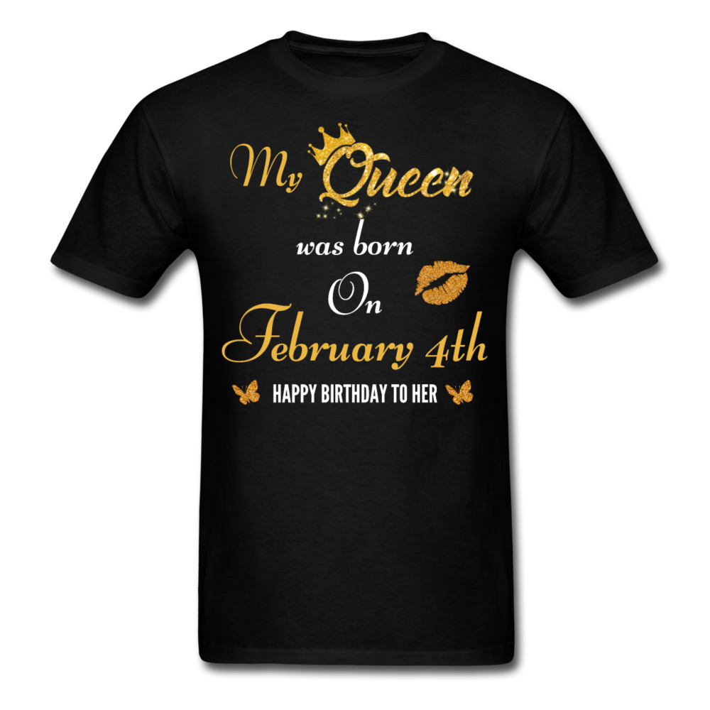 MY 4TH FEB QUEEN UNISEX SHIRT - black