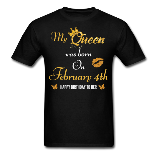 MY 4TH FEB QUEEN UNISEX SHIRT - black