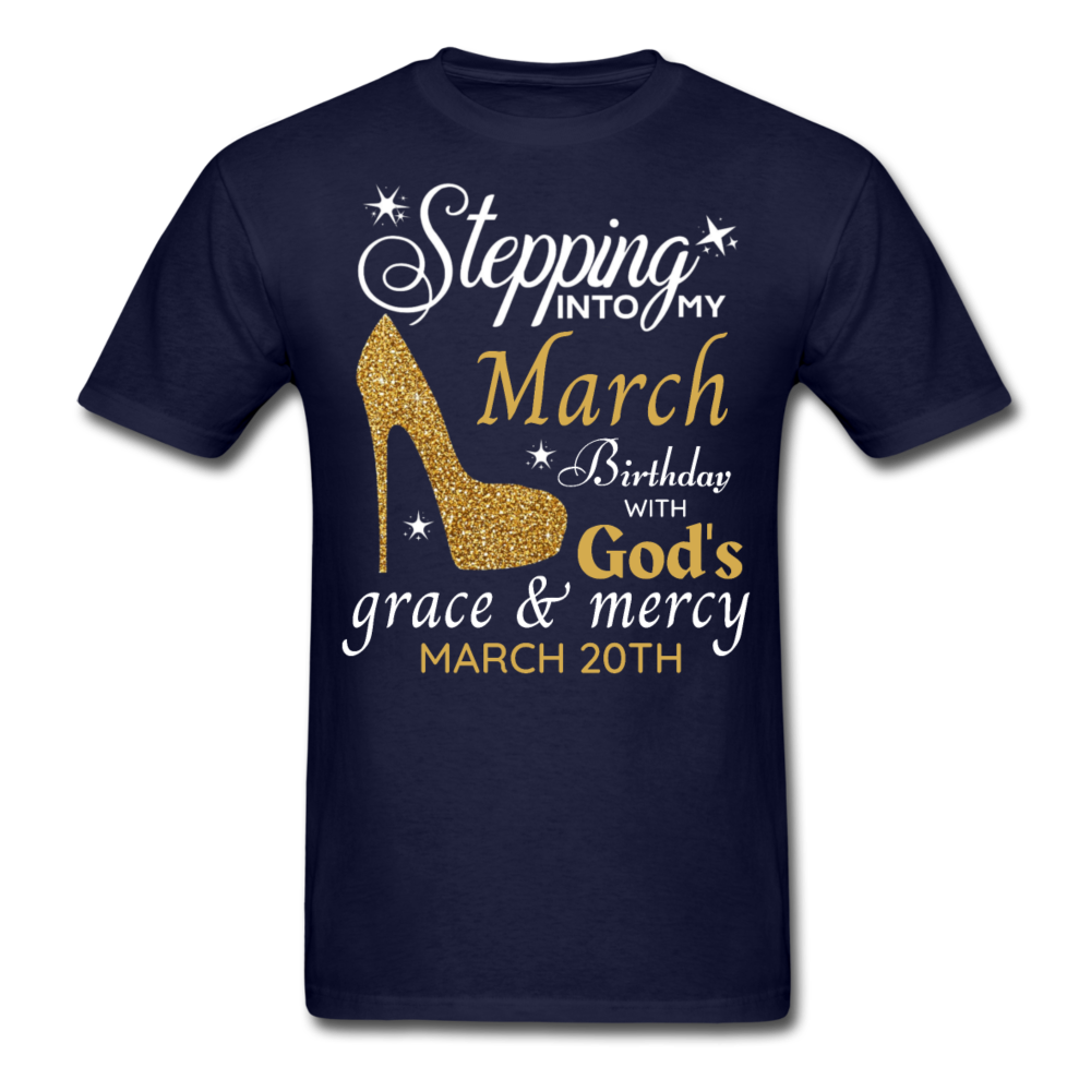 MARCH 20TH GRACE UNISEX SHIRT - navy