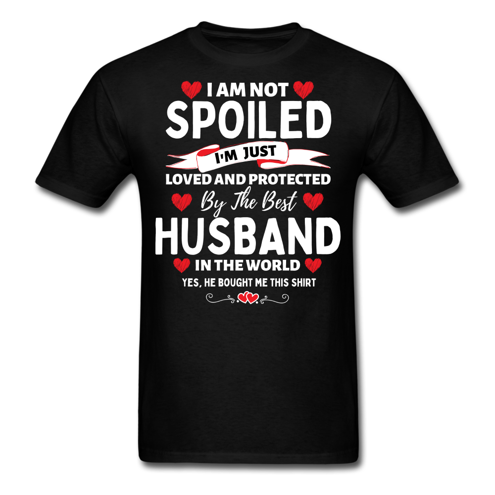 NOT SPOILED WIFE UNISEX SHIRT - black