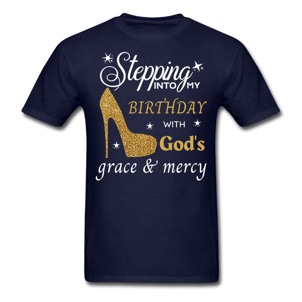 BIRTHDAY GODS GRACE UNISEX SHIRT - navy