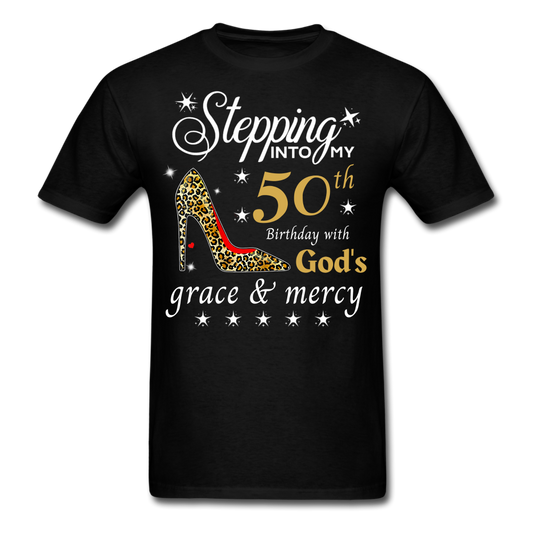 STEPPING 50 GRACE MERCY UNISEX SHIRT - black