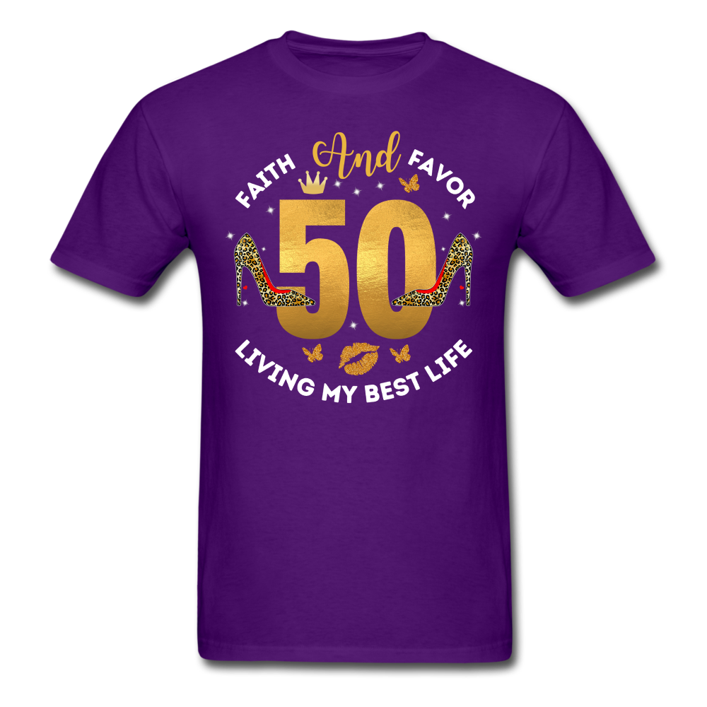 50 FAITH UNISEX SHIRT - purple
