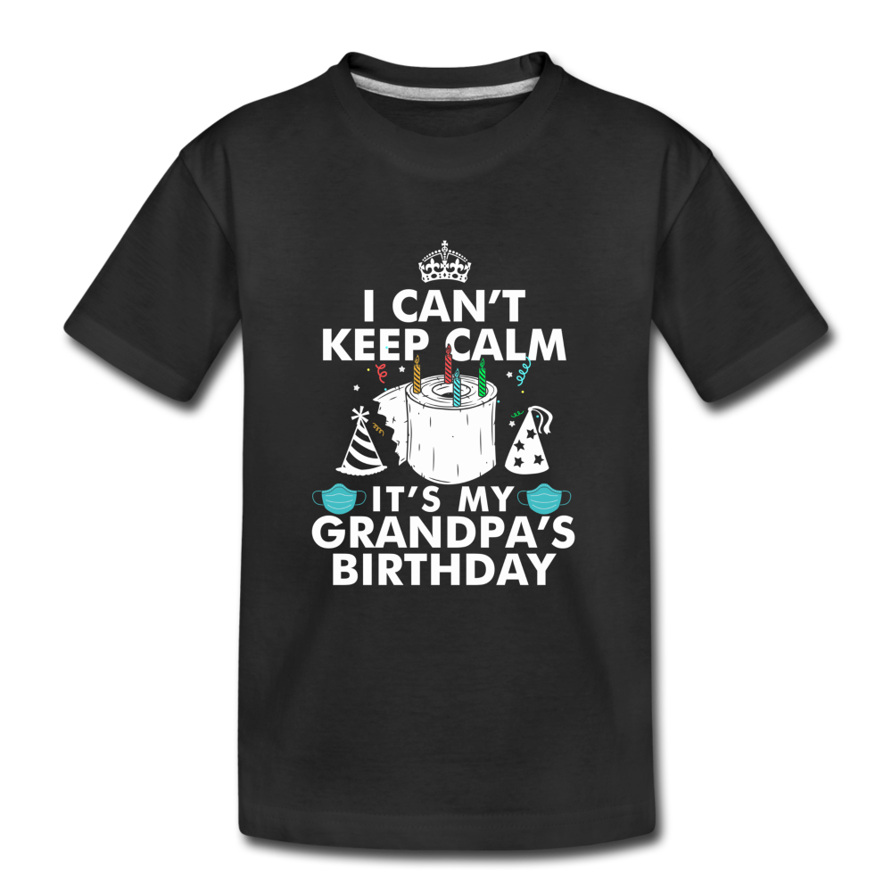 GRANDPA BIRTHDAY TODDLER SHIRT - black