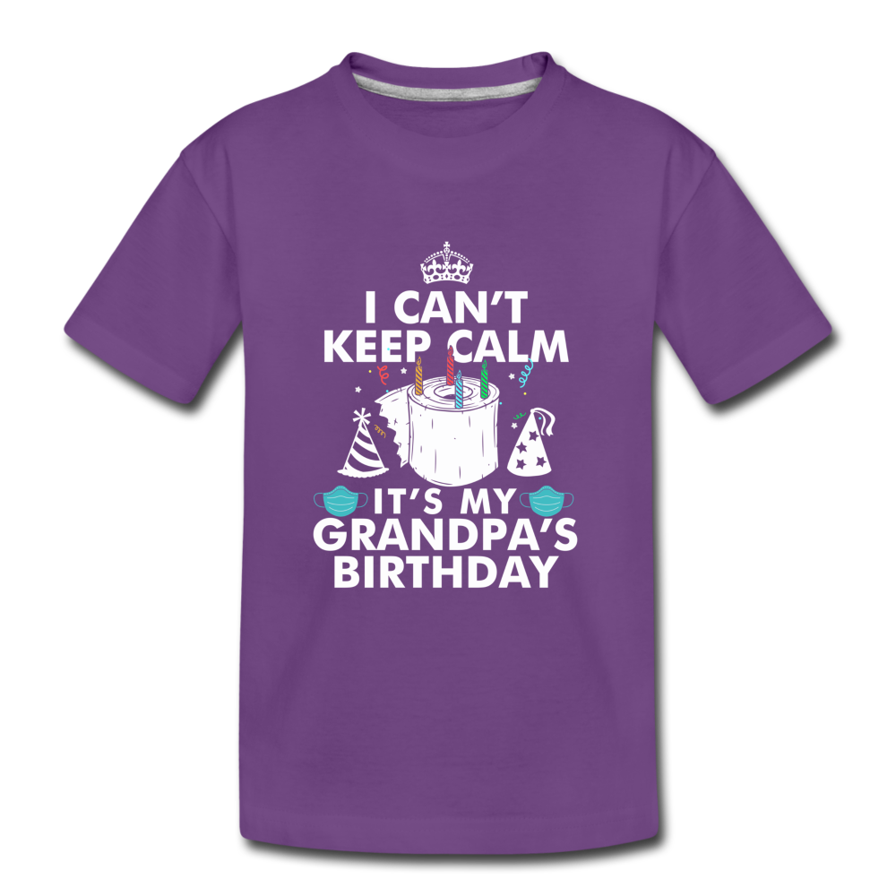 GRANDPA BIRTHDAY TODDLER SHIRT - purple