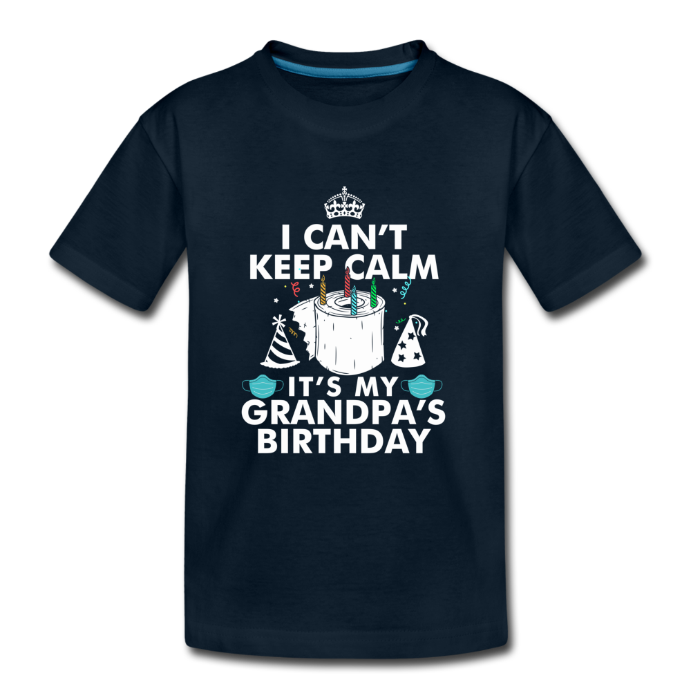 GRANDPA BIRTHDAY TODDLER SHIRT - deep navy