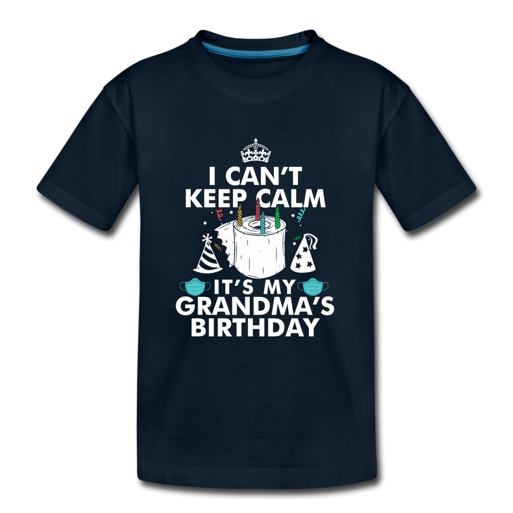 GRANDMA BIRTHDAY TODDLER SHIRT - deep navy