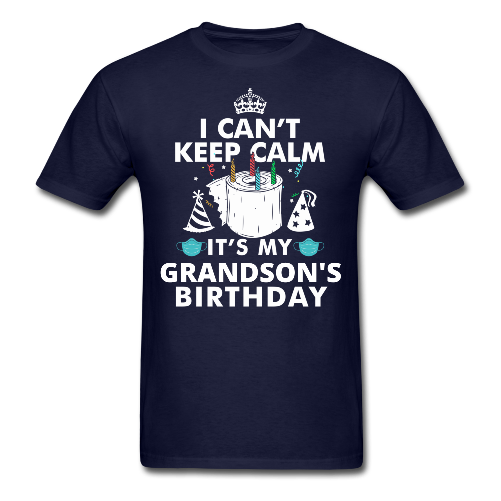 GRANDSONS BIRTHDAY UNISEX SHIRT - navy