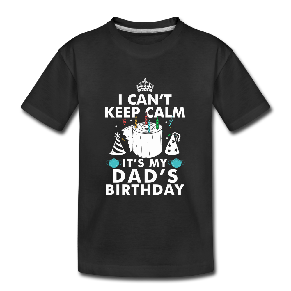 DADS BIRTHDAY TODDLER SHIRT - black