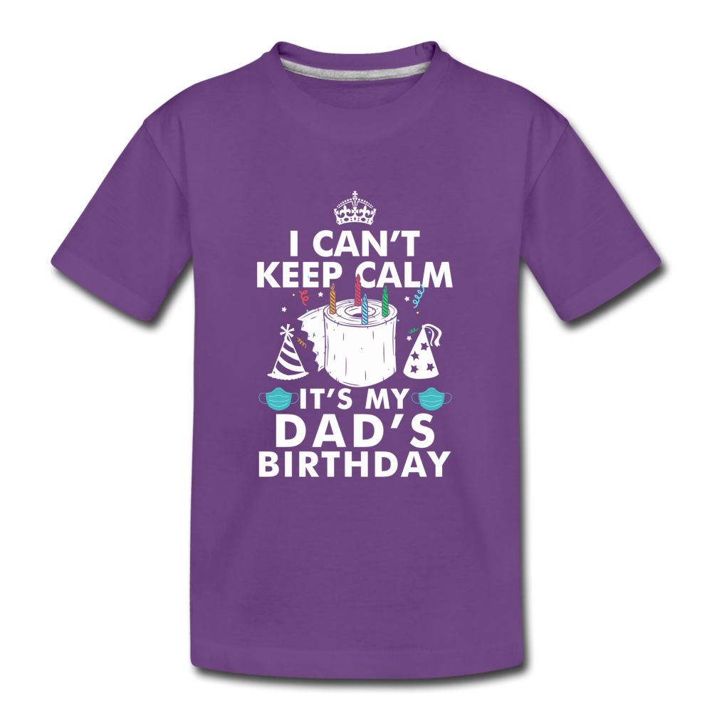 DADS BIRTHDAY TODDLER SHIRT - purple