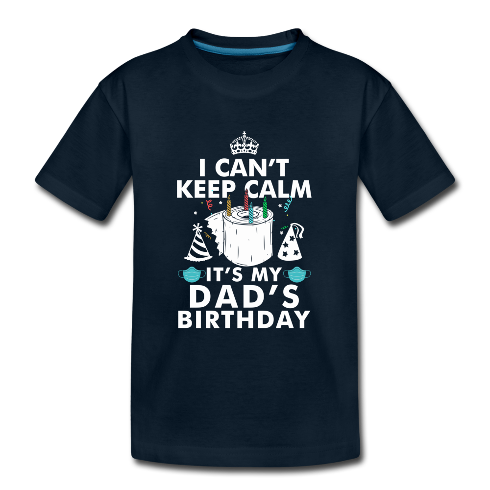 DADS BIRTHDAY TODDLER SHIRT - deep navy