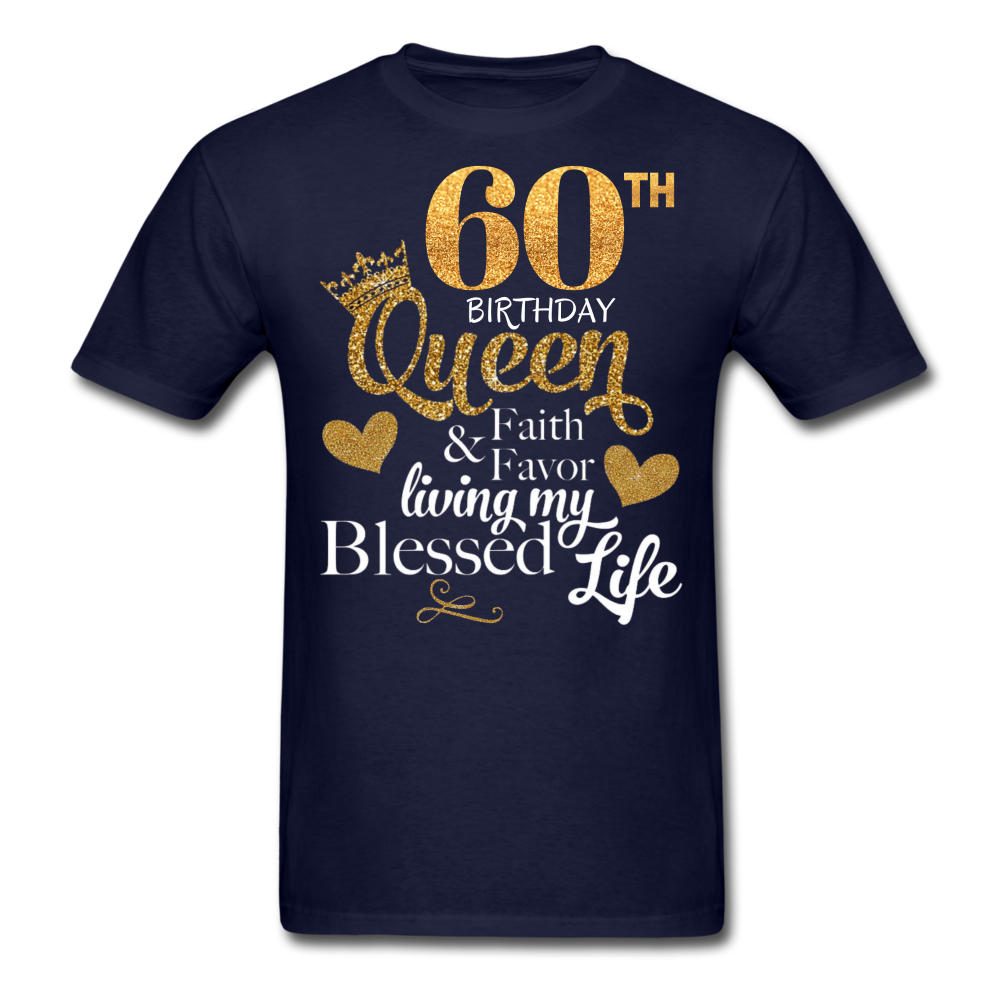 60TH QUEEN BLESSED UNISEX SHIRT - navy