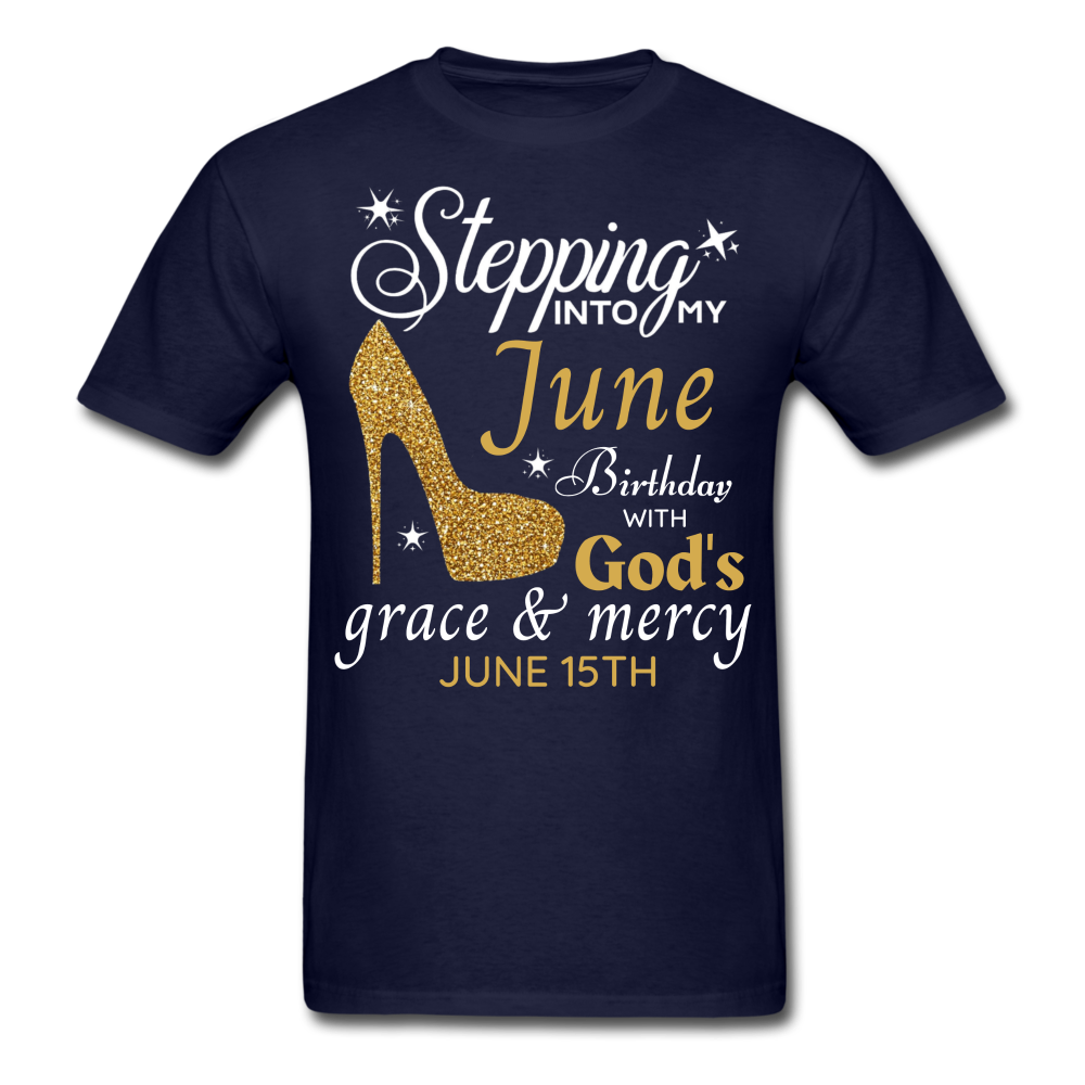 JUNE 15TH GRACE UNISEX SHIRT - navy