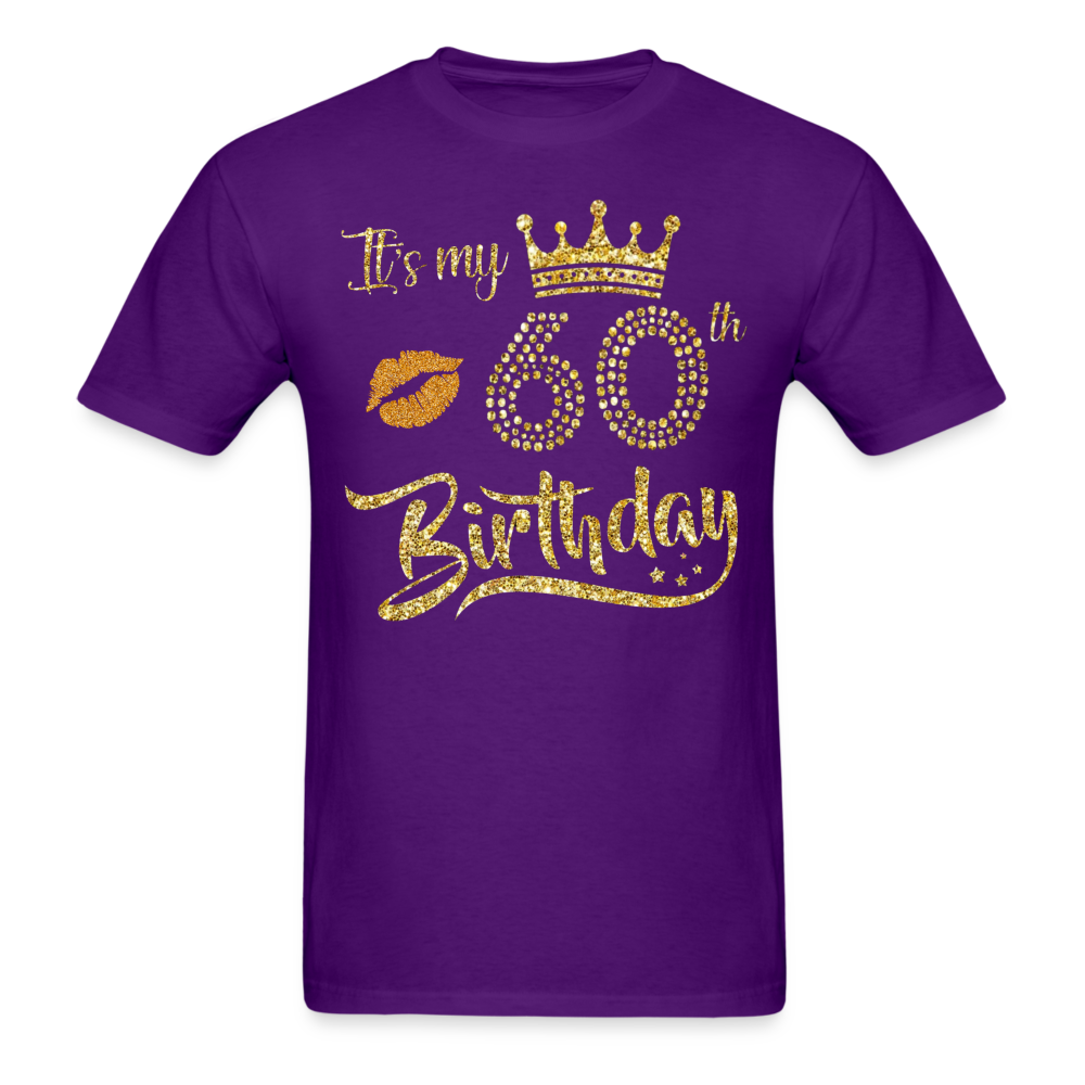 MY 60TH BIRTHDAY UNISEX SHIRT - purple