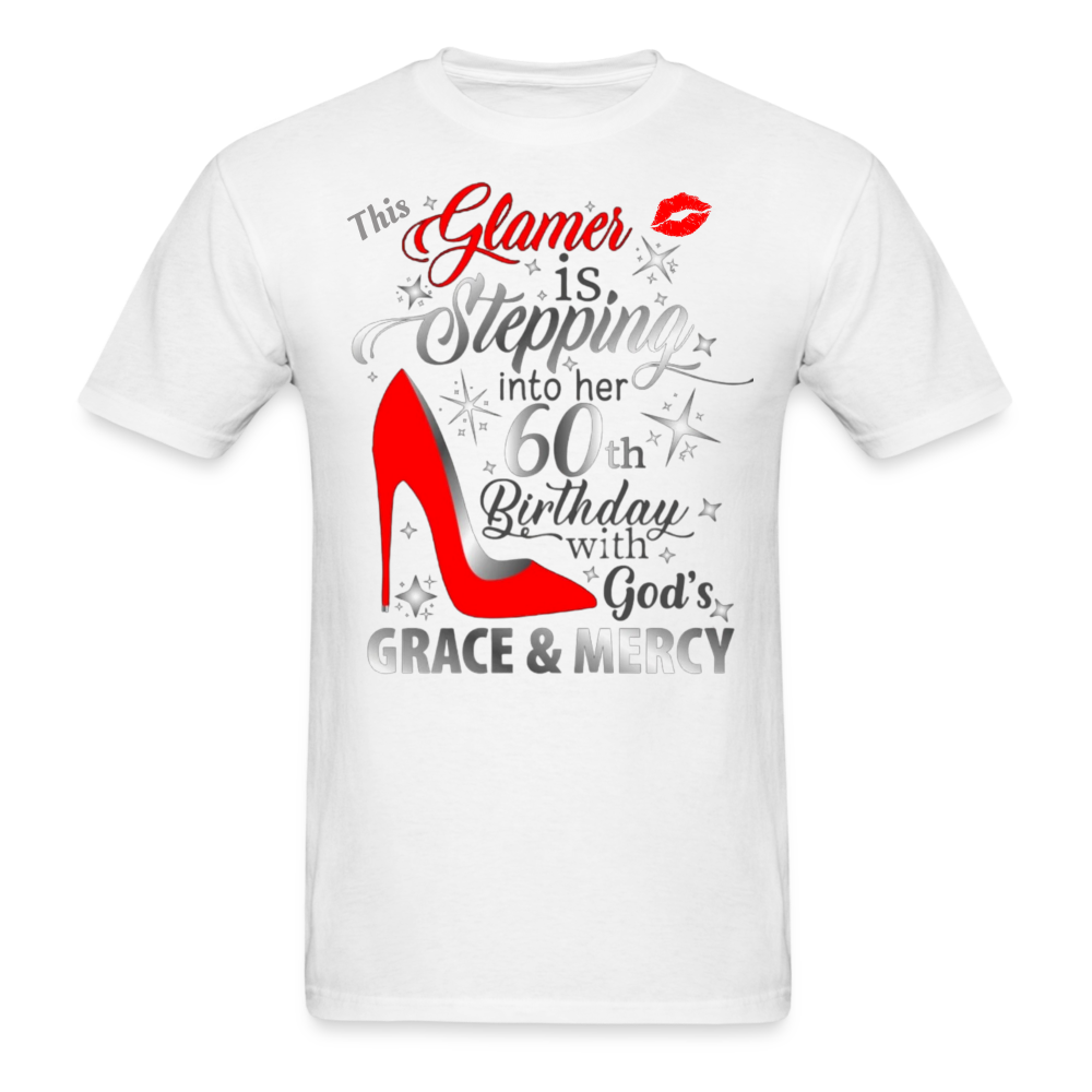 GLAMER 60TH BIRTHDAY UNISEX SHIRT - white
