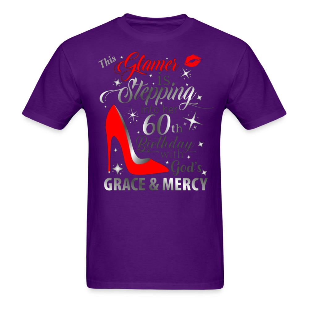GLAMER 60TH BIRTHDAY UNISEX SHIRT - purple