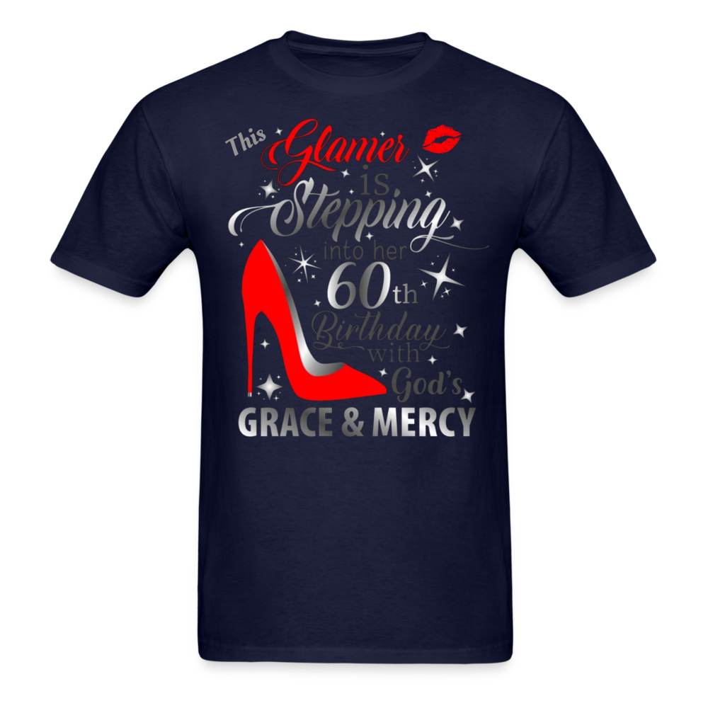 GLAMER 60TH BIRTHDAY UNISEX SHIRT - navy