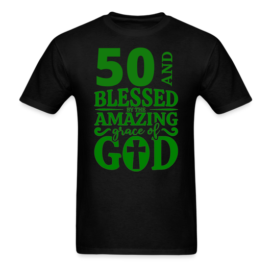50 AND BLESSED UNISEX SHIRT - black