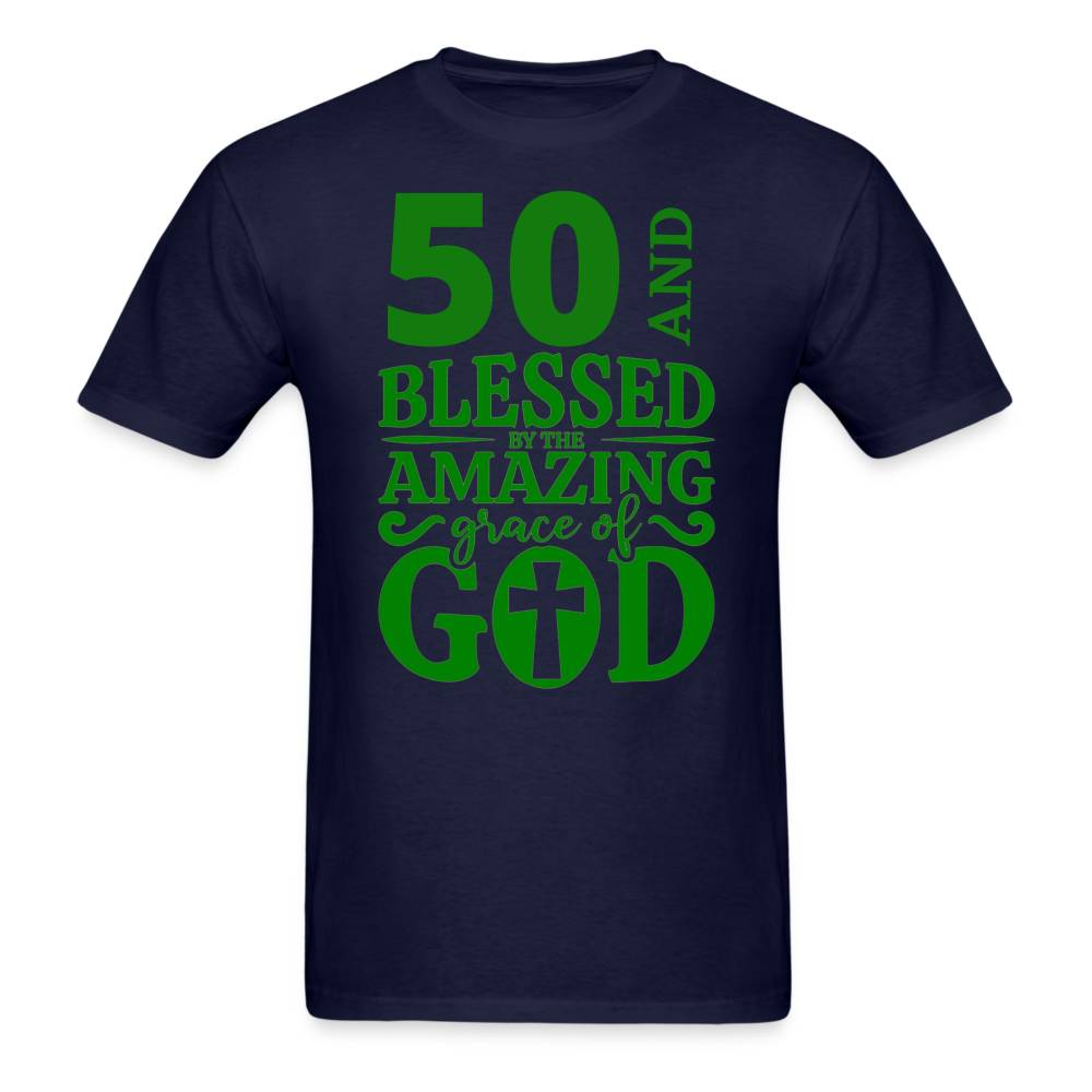 50 AND BLESSED UNISEX SHIRT - navy