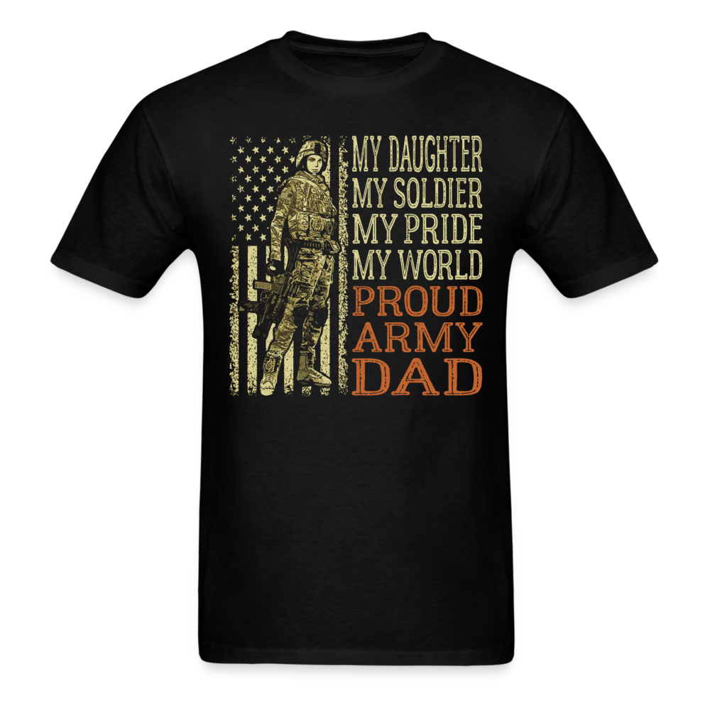 PROUD ARMY DAD SHIRT - black