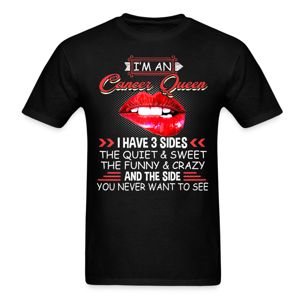 CANCER CRAZY QUEEN UNISEX SHIRT - black