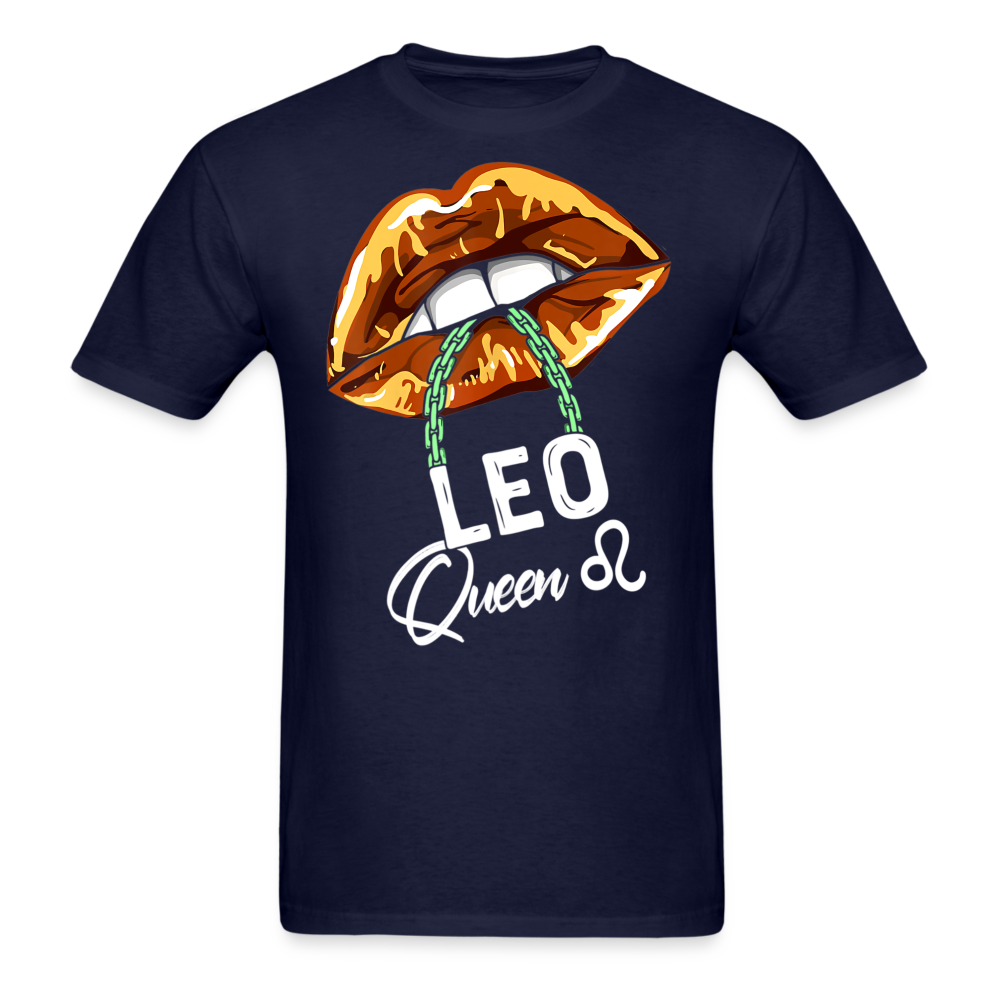 LEO ORANGE LIPS UNISEX SHIRT - navy
