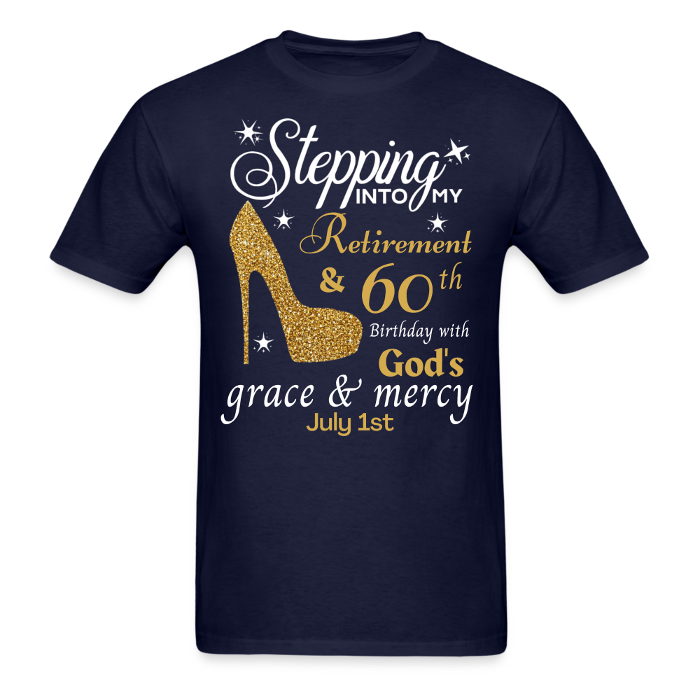 RETIREMENT 60TH BIRTHDAY SHIRT - navy