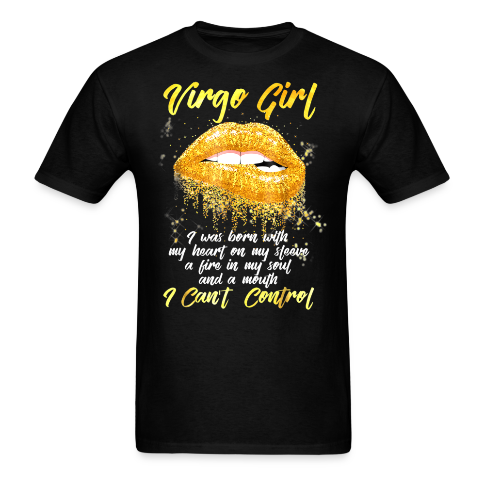 VIRGO GIRL FUNNY UNISEX SHIRT - black