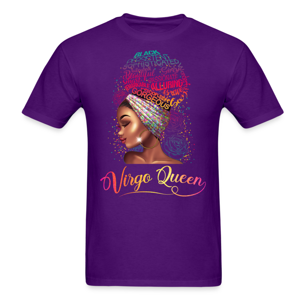VIRGO QUEEN AFRO UNISEX SHIRT - purple