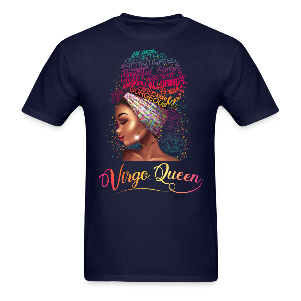 VIRGO QUEEN AFRO UNISEX SHIRT - navy
